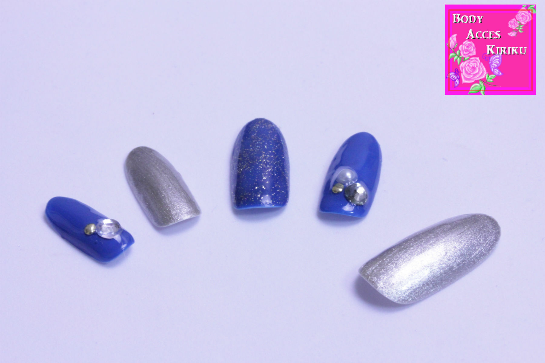 オーダーメイド ブライダルブルーネイル Body Acces Kiriku