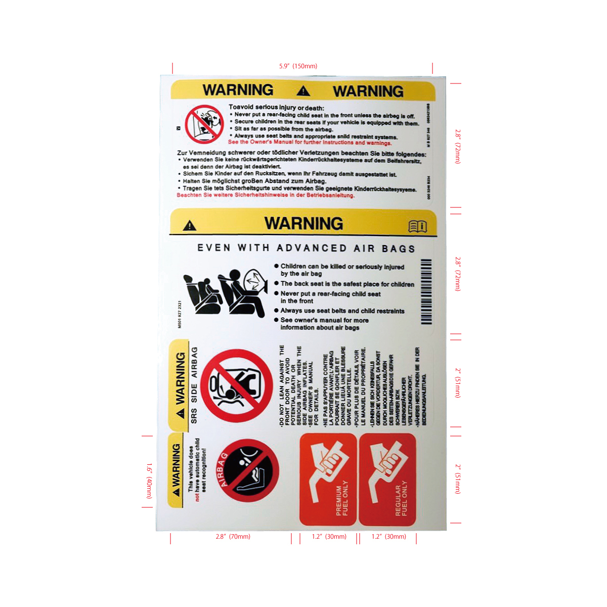 今なら送料無料 北米仕様 クルマ用 Warning ステッカー Y Market