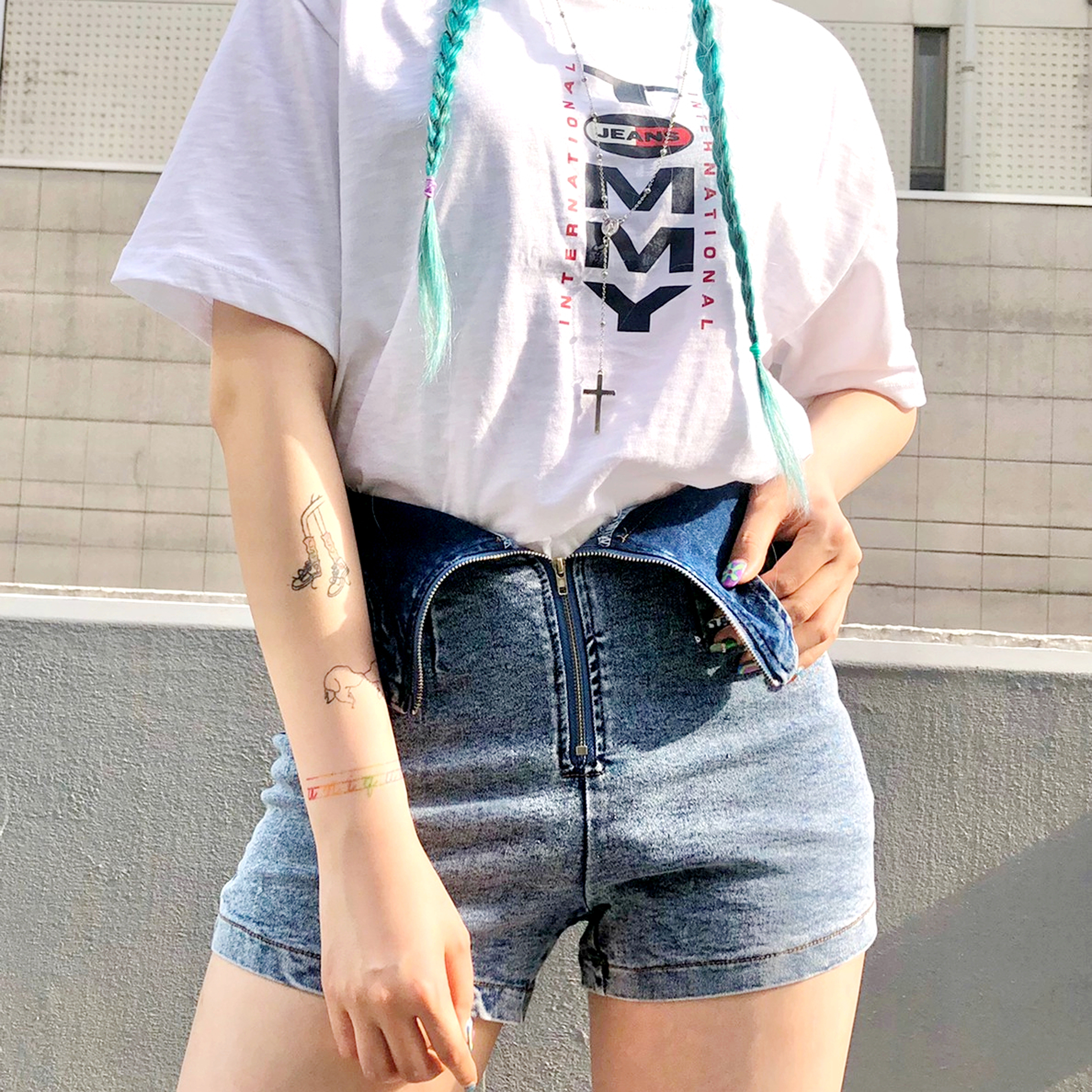 超ハイウエストデニムショーパン Volcan Aphrodite