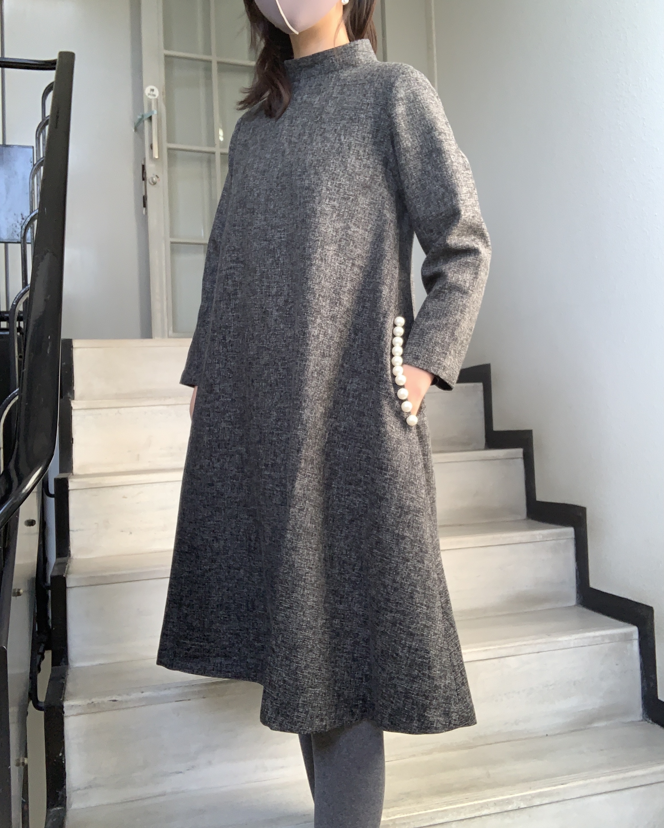 Fukuhara Original フクハラオリジナルパールワンピースツイード 940 999 フクハラ