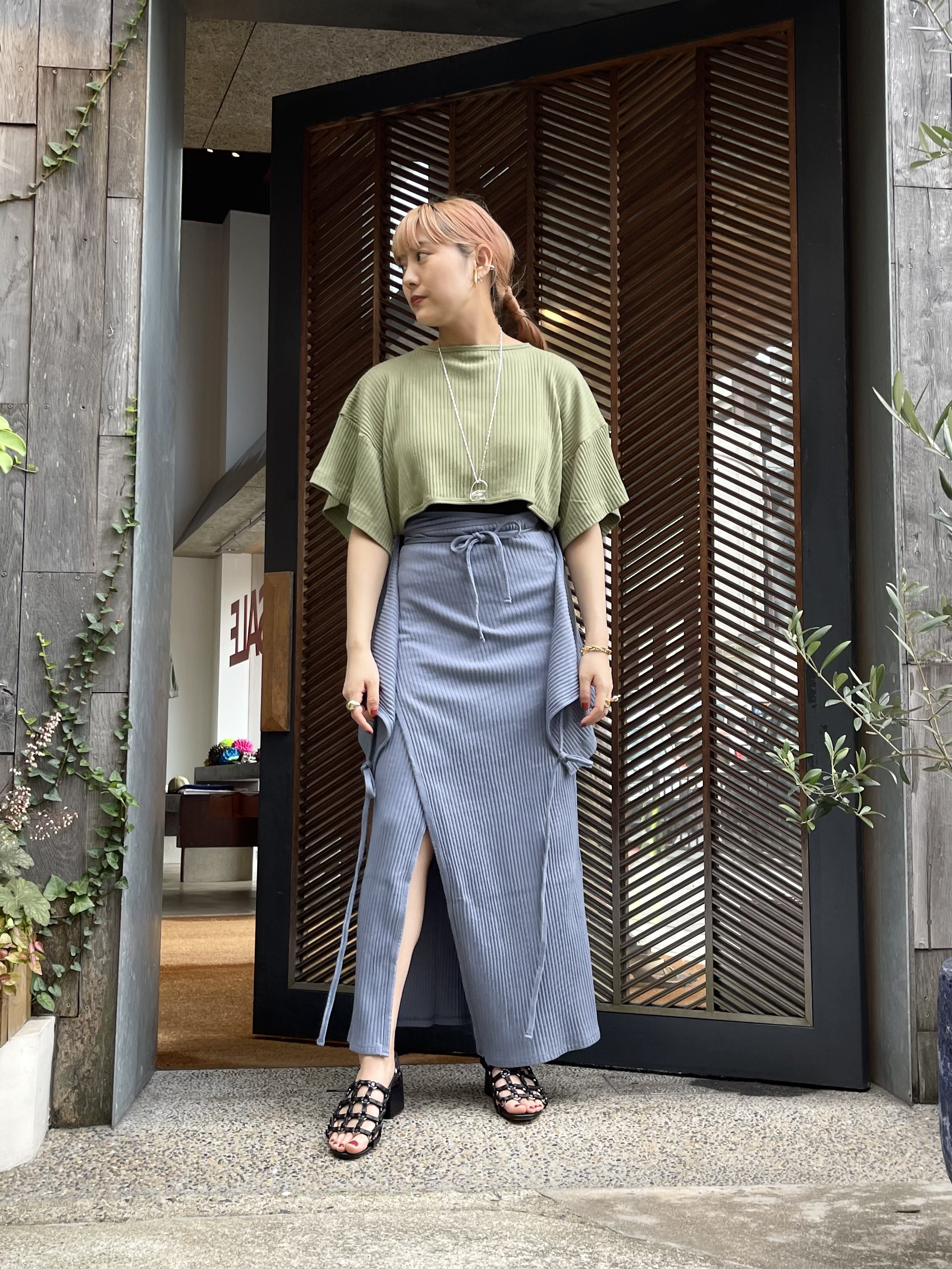 BASERANGE BRIG SKIRT リブスカート - ロングスカート