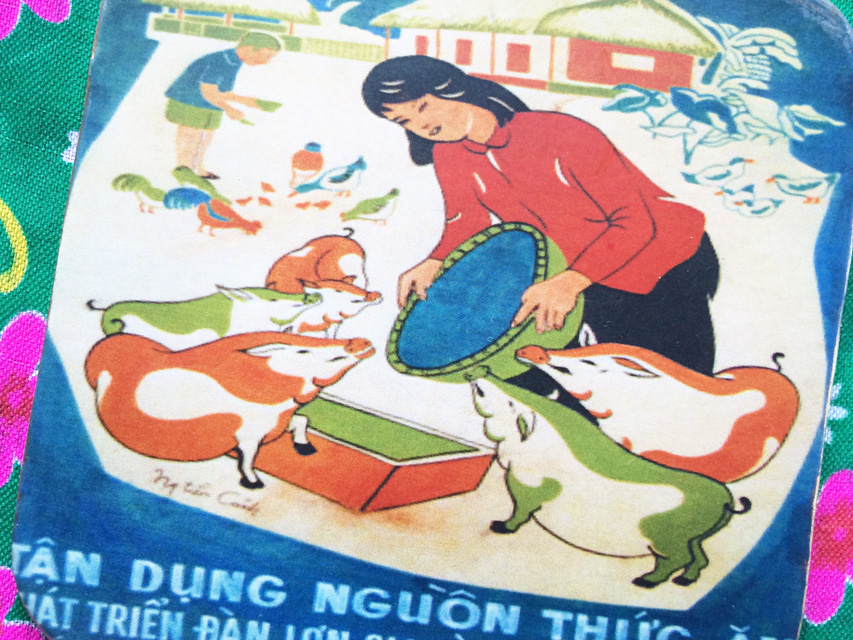 ベトナムの女性の 生活や文化をテーマにしたイラストのコースター Base Mag