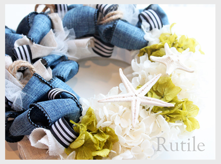 海が恋しい デニムでつくるさわやかリース Base Mag