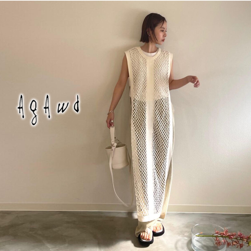 ファイナルバーゲン Agawd アガウッド Mesh Gilet Op メッシュ グリット ワンピース 21年ss 春夏 新作 New Arrival 日本未入荷 入手困難 Baanorachon Com