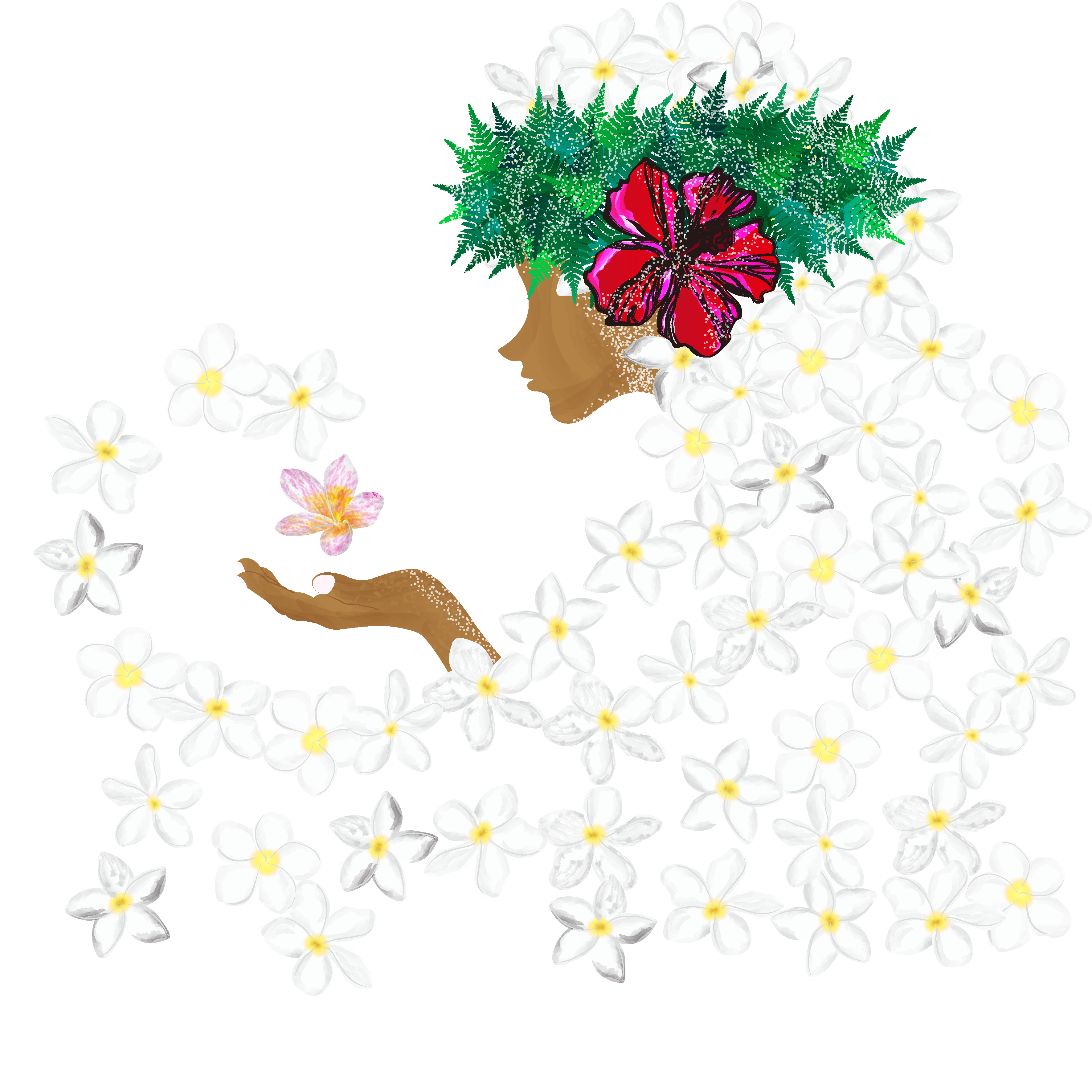 Flower Girl フラダンスのレッスンtシャツ Base Mag