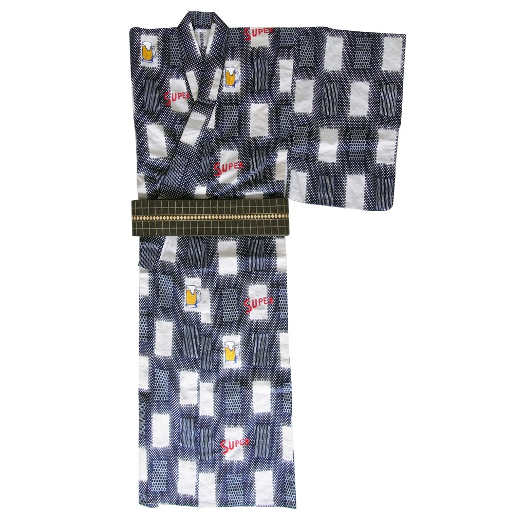 14YMR017 MENS浴衣 MACHINE-EMBROIDERED
