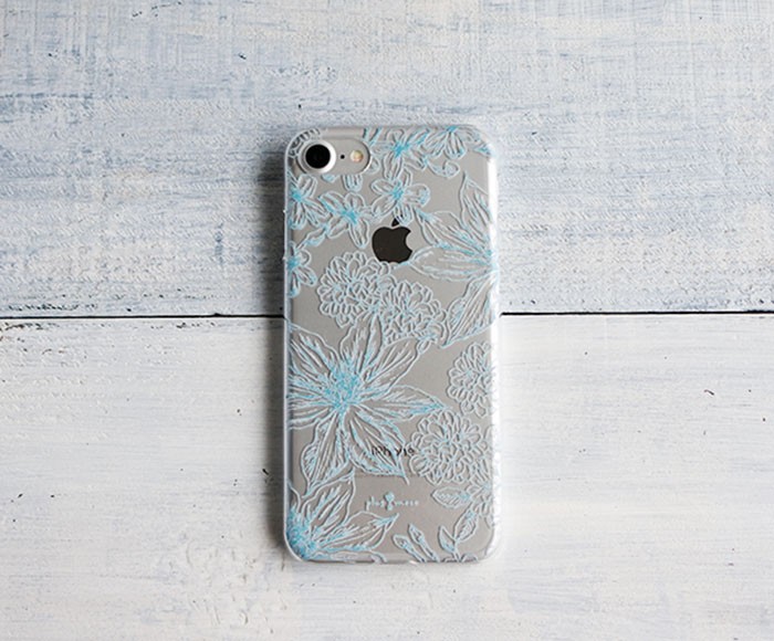 大人かわいい シンプルボタニカルなiphoneクリアケース Base Mag