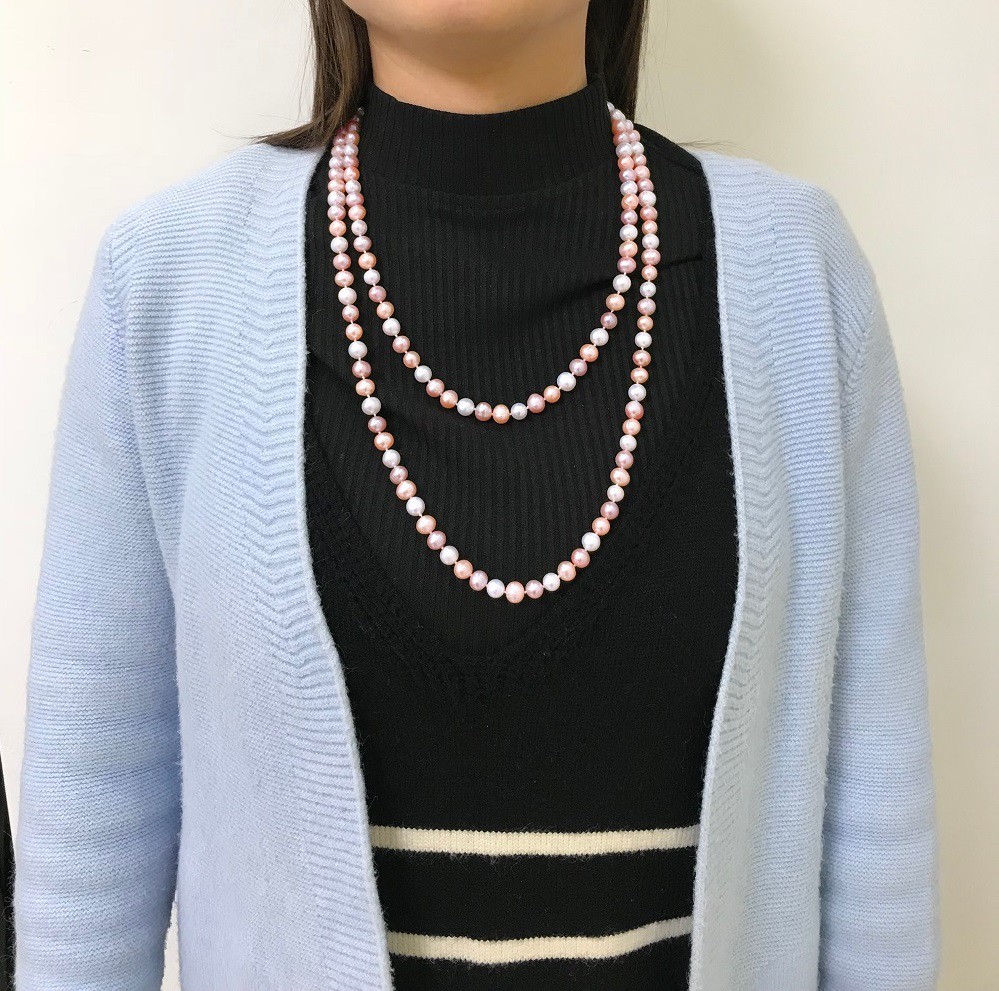 華やかなマルチカラーの1 ロングパールネックレスでオシャレを満喫 お花屋さん仕様 Base Mag 華やかなマルチカラーの1 ロングパールネックレスでオシャレを満喫 お花屋さん仕様 Base Mag