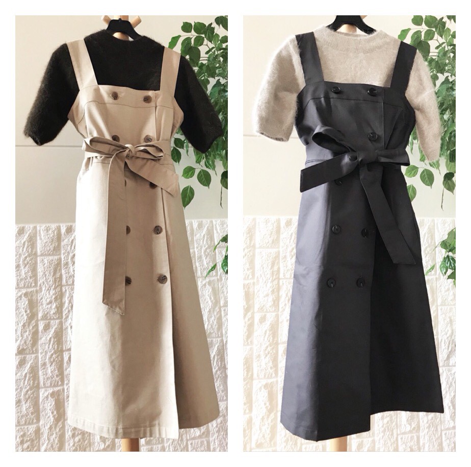 コスパ良し 今から春まで着れる上品トレンチワンピース Base Mag