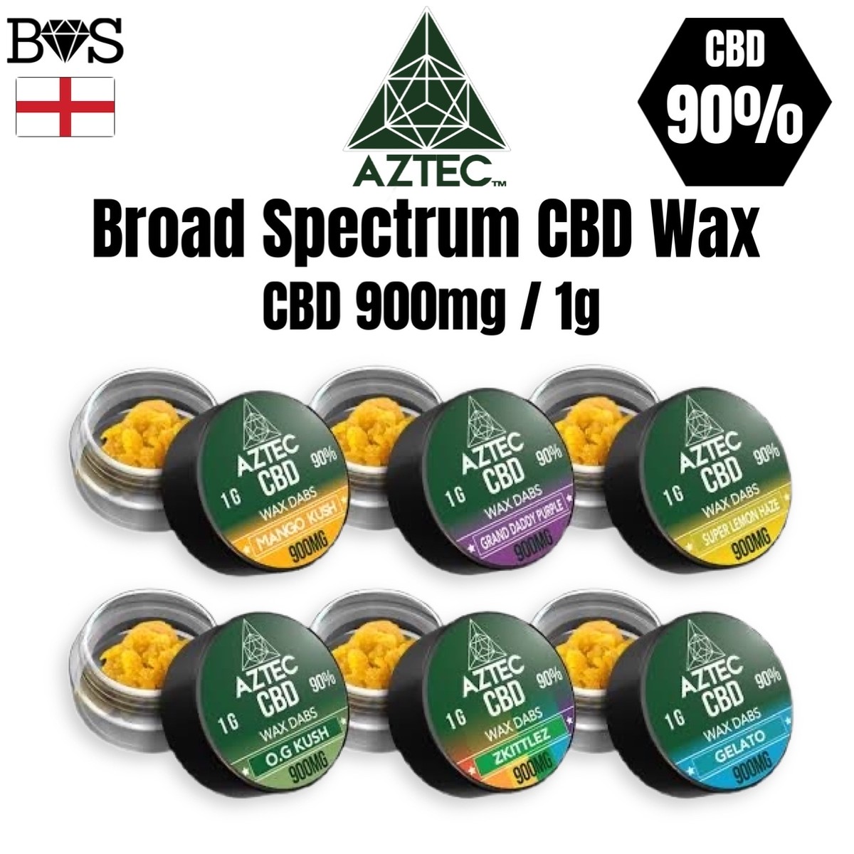 Cbd90 Aztec 1g ブロードスペクトラム ワックス Cbd900mg アステカ Dab Cbdワックス Black Stone