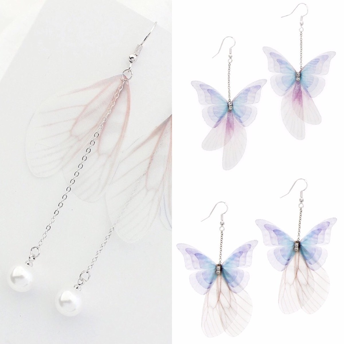蝶の羽根が耳元で揺れる妖精ピアス 個性的な大人のファッション通販 Hana Circus