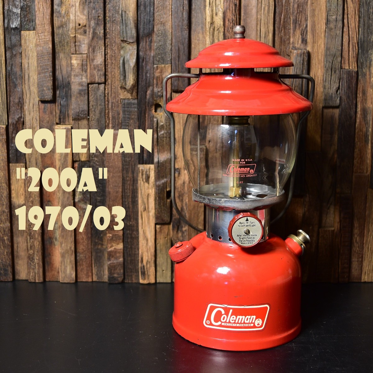 1971年4月製 美品 点火確認済 ホワイトボーダー コールマン200aです。