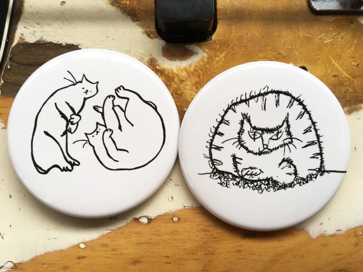 缶バッジ 猫シリーズ ゆびびき舎