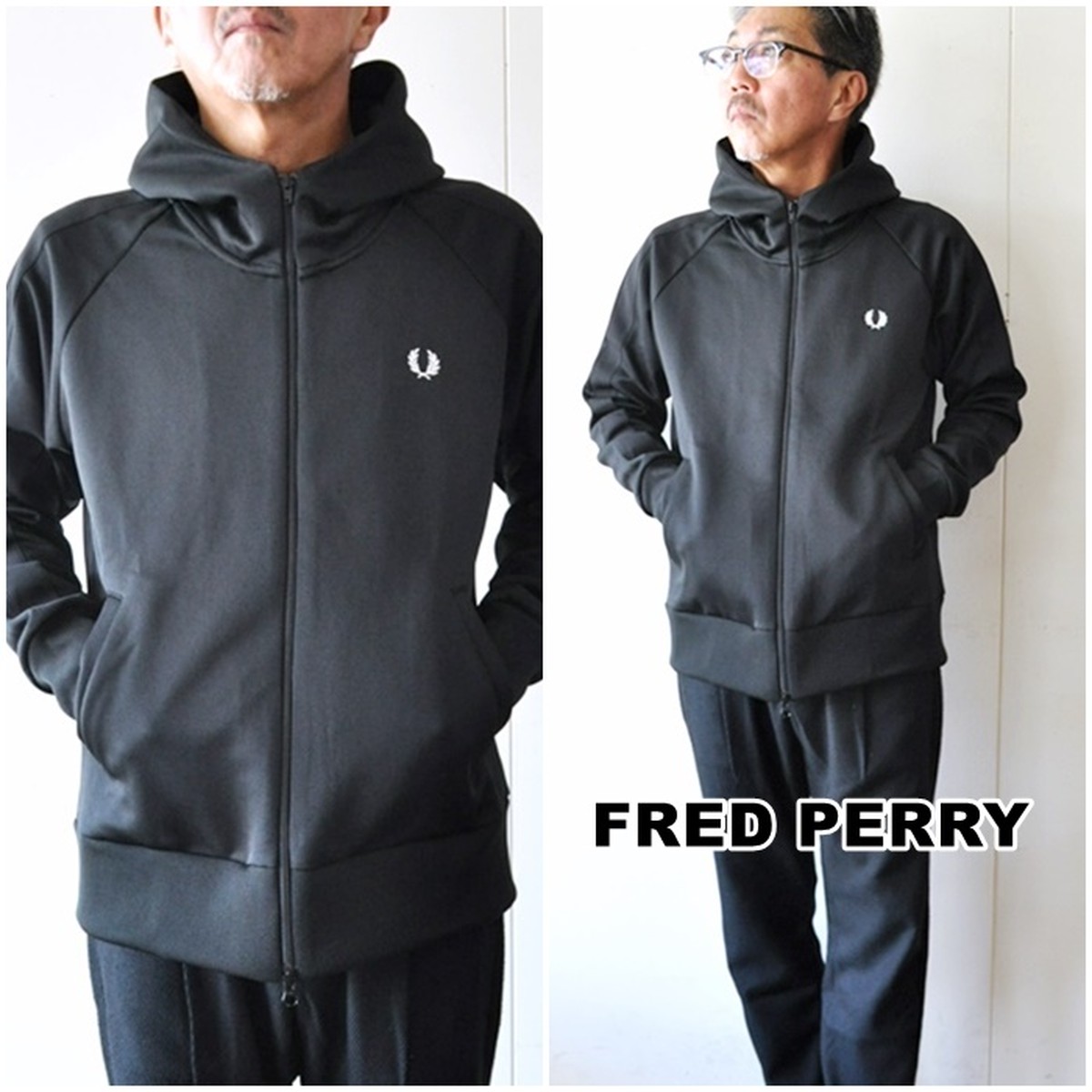 Fredperry フレッドペリー トリコットフードパーカー ジップパーカー ブルーライン 佐賀県 武雄市 カジュアルセレクトショップ