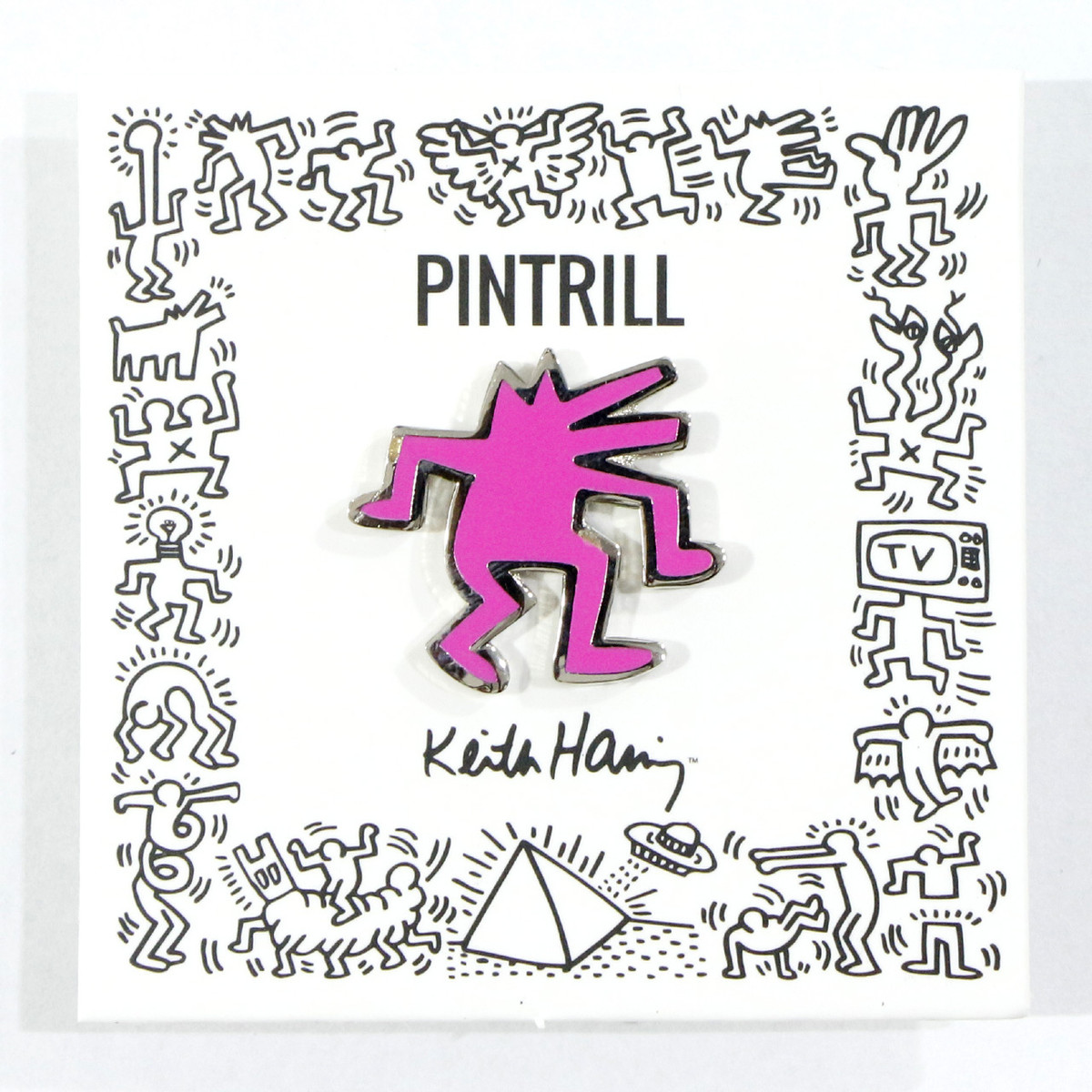 Pintrill Keith Haring Dancing Dog Pin Invisiblestore