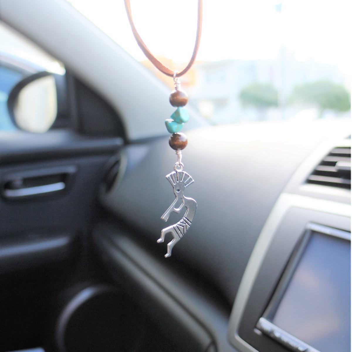 ココペリ Carルームミラーハンギング Alexablue ハンドメイドアクセサリー