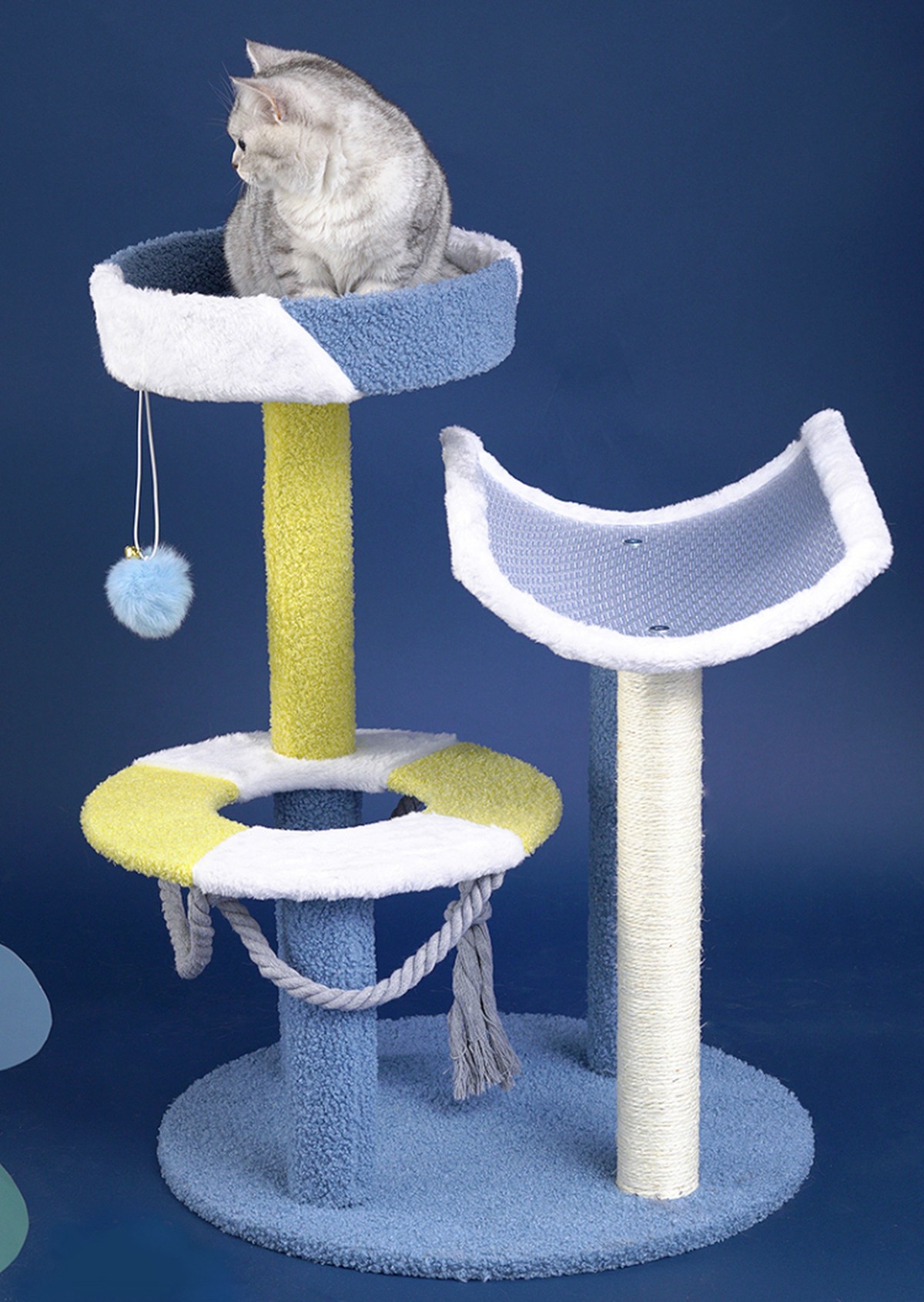 マリンタワー 海のデザイン キャットタワー 可愛いマリン The Snazzy Pet Co