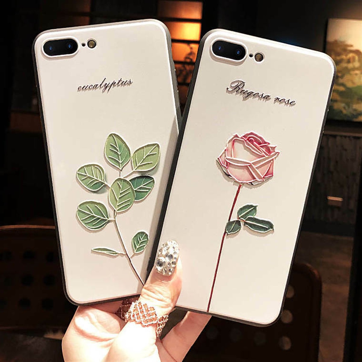 Iphone ケース カバー スマホケース 薔薇 葉っぱ Rose Reef おしゃれ 可愛い 上品 淡い 6 6p 7 8 7p 8p X Xs Xr Xsmax Yn 6 148 Dress Sugar Moon