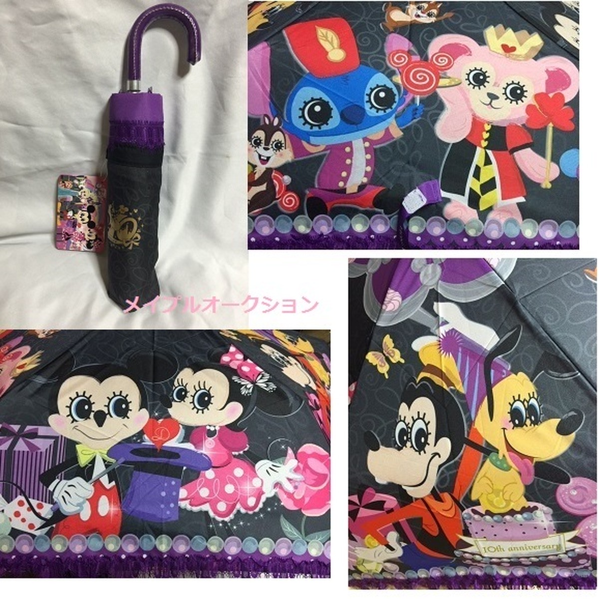 香港ディズニー Alice Chanコラボ 10周年限定 折りたたみ傘 From 香港ディズニーランド 上海ディズニーランド