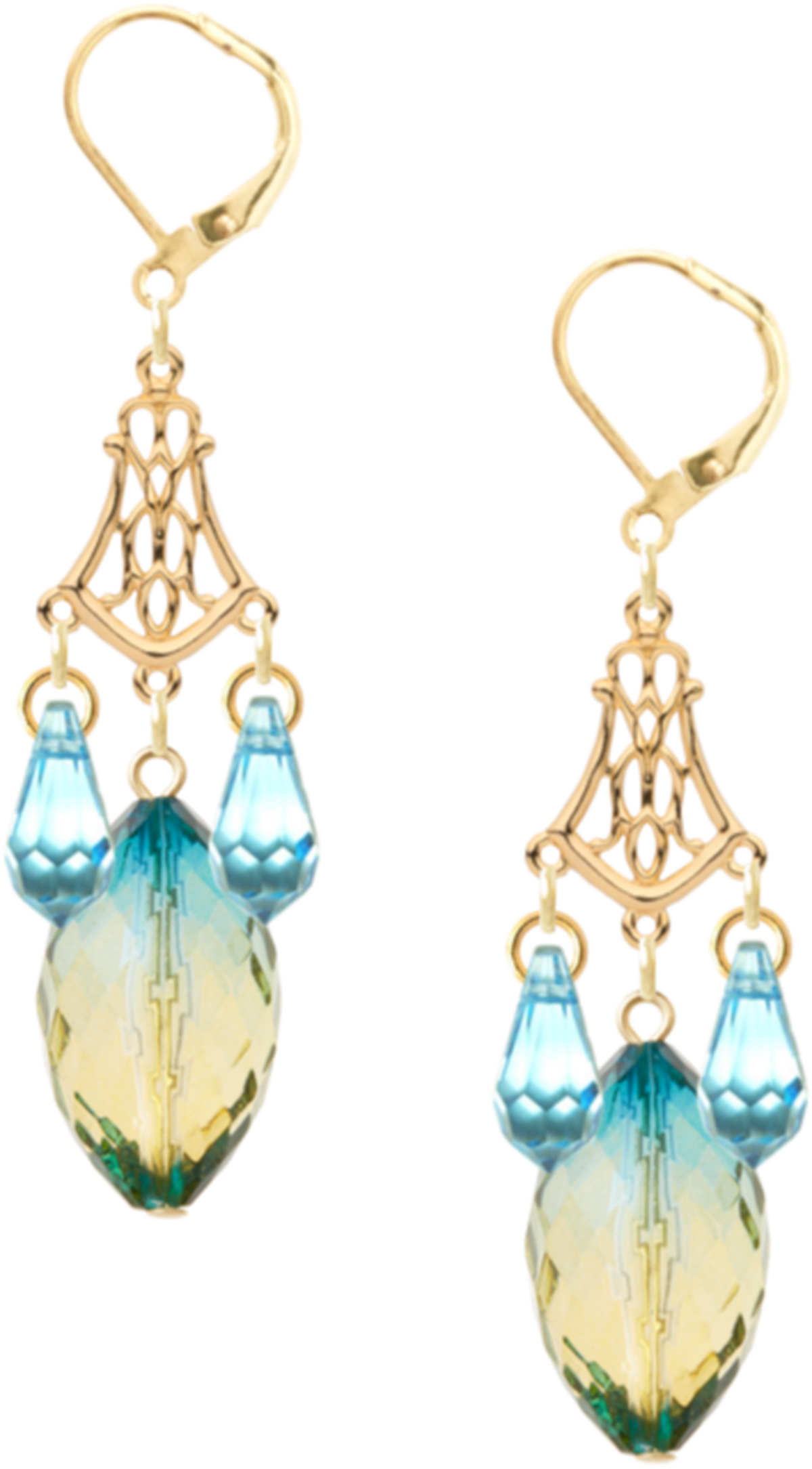 スワロフスキー社 アクアマリン4石 フレンチフックピアス アクセサリー専門店 5sky ファイブスカイ