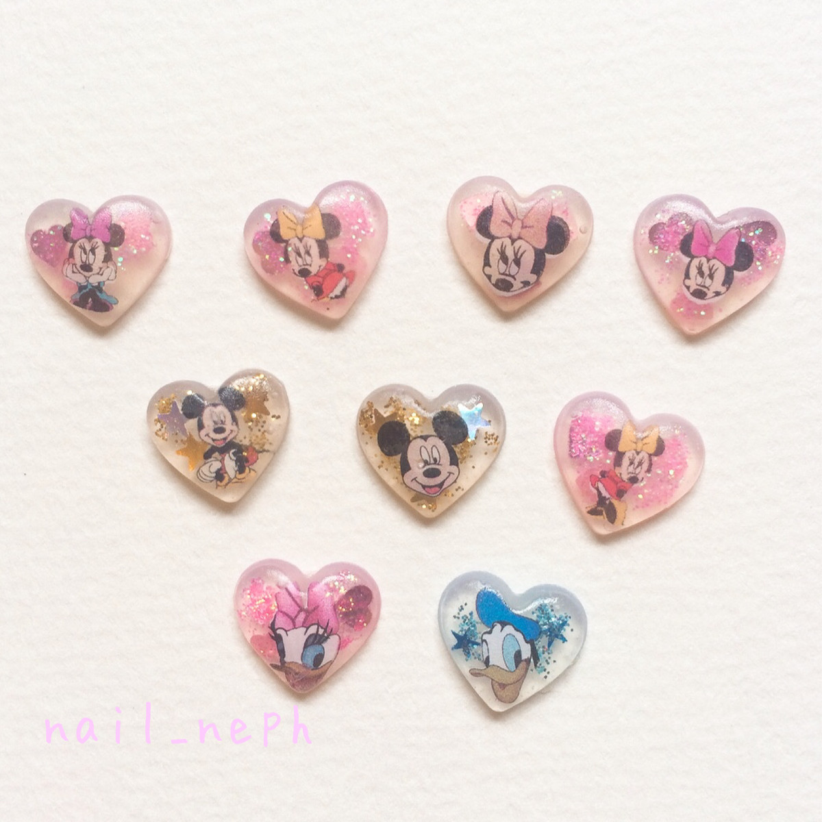 選べるクリアハート3dネイルパーツ 1 Neph Nail １級ネイリストによる３dネイルパーツ ネイルチップ販売