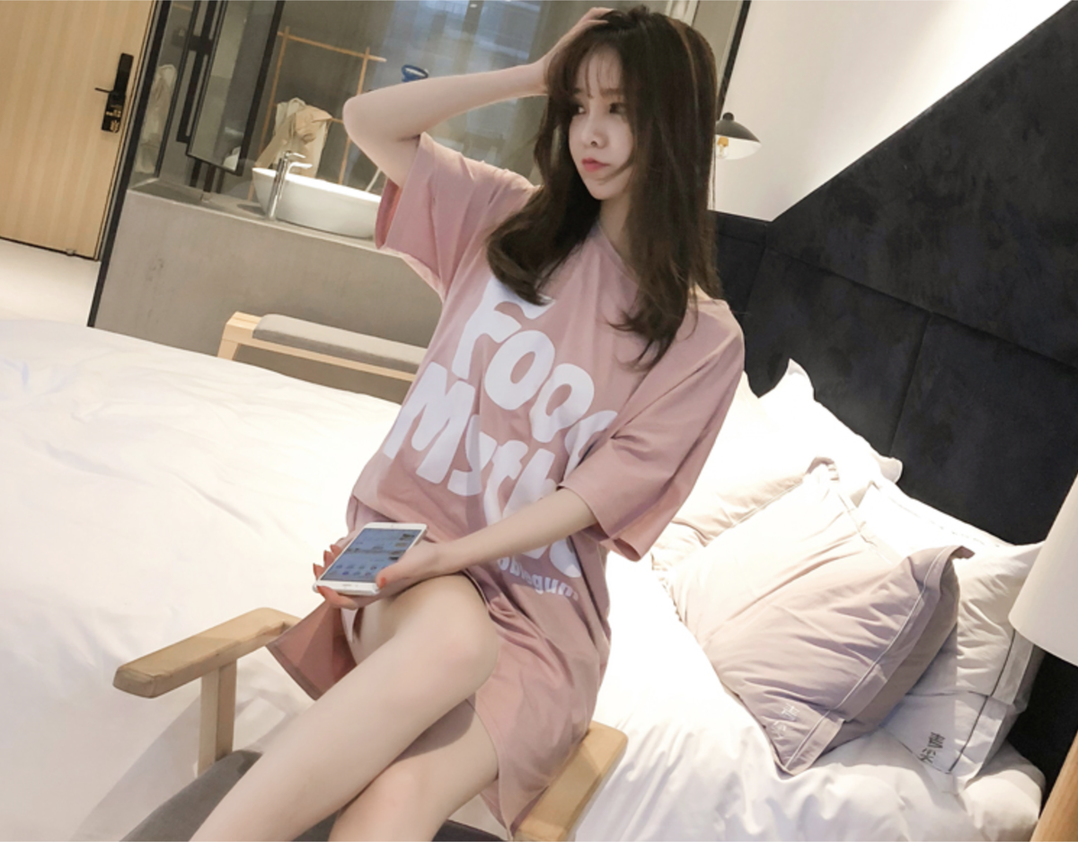 リラックスできる綿のミニ丈ワンピース 部屋着やパジャマでも アパレルショップ Be My Self