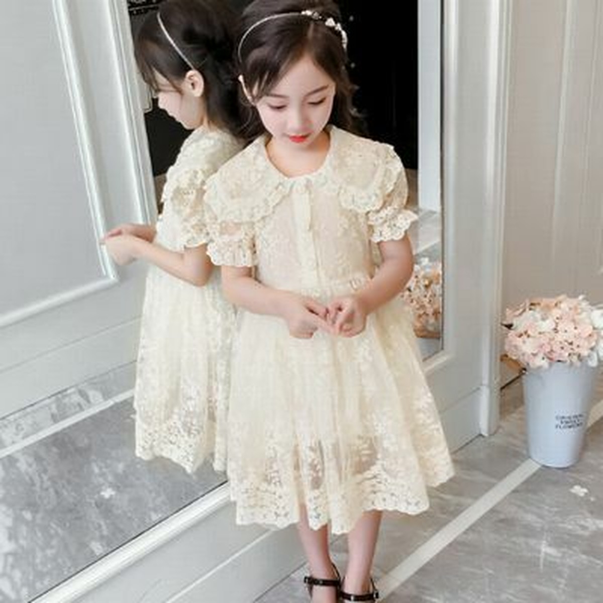 非常に高い品質 Dreamers キッズ オークル トップス ドレス ワンピース 子供服 ワンピース