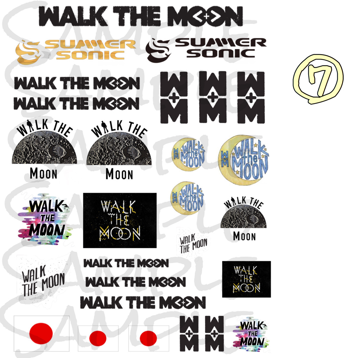 サマソニ Walk The Moon タトゥーシール A5サイズ タトゥーシール フェス ライブ用グッズ