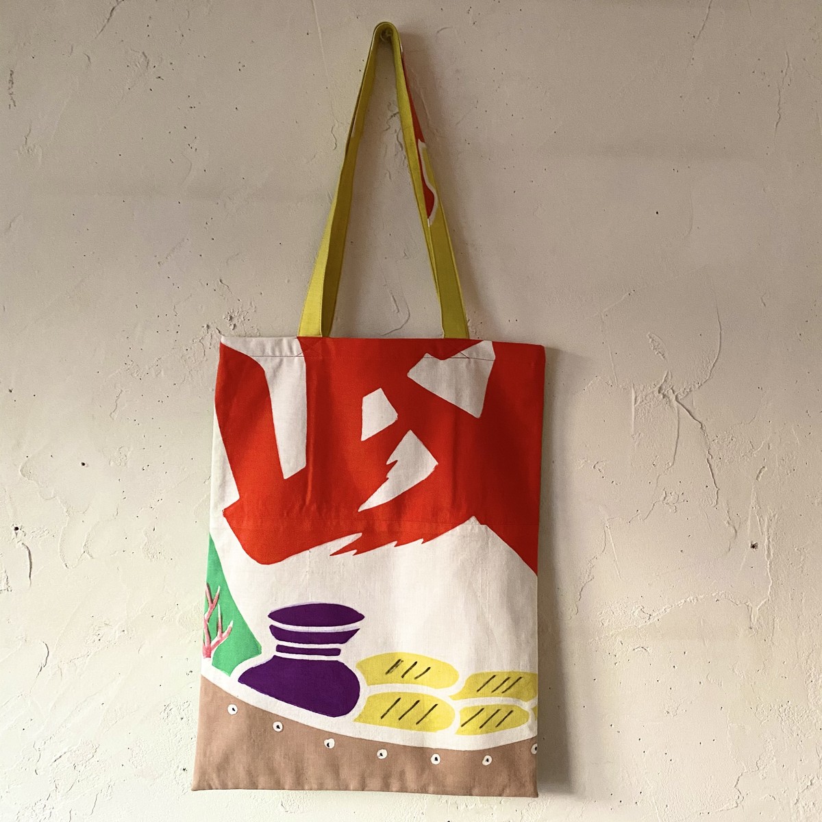 大漁旗リメイク肩掛けバッグ 小判 Origami