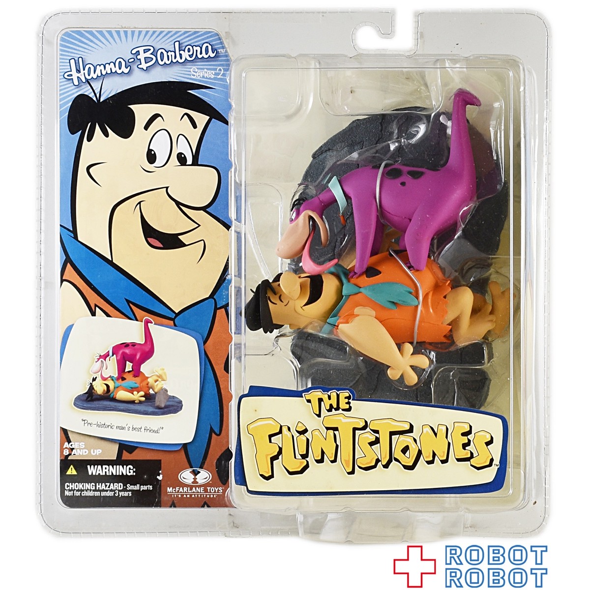 マクファーレン ハンナバーベラ シリーズ2 フリントストーン フレッドとディノ アクションフィギュア Robotrobot