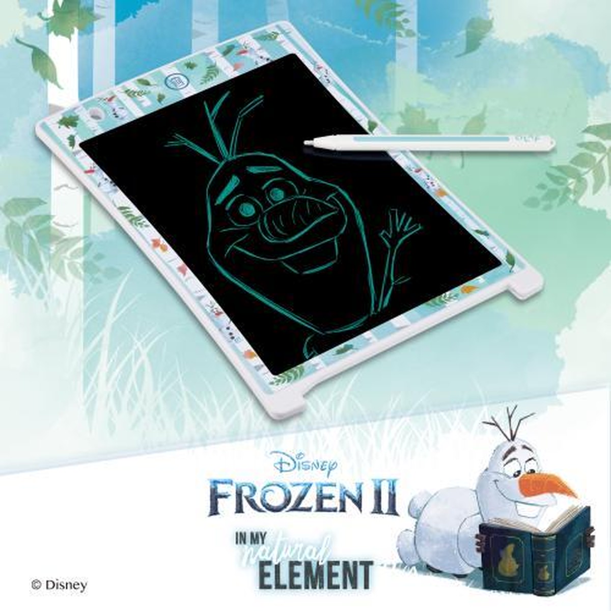 Infothink 電子パッド デジタルメモ メモタブレット 筆談 お絵描き ディズニー Disney アナと雪の女王 Frozen オラフ Olaf Iepad Olaf E Qualia イークオリア