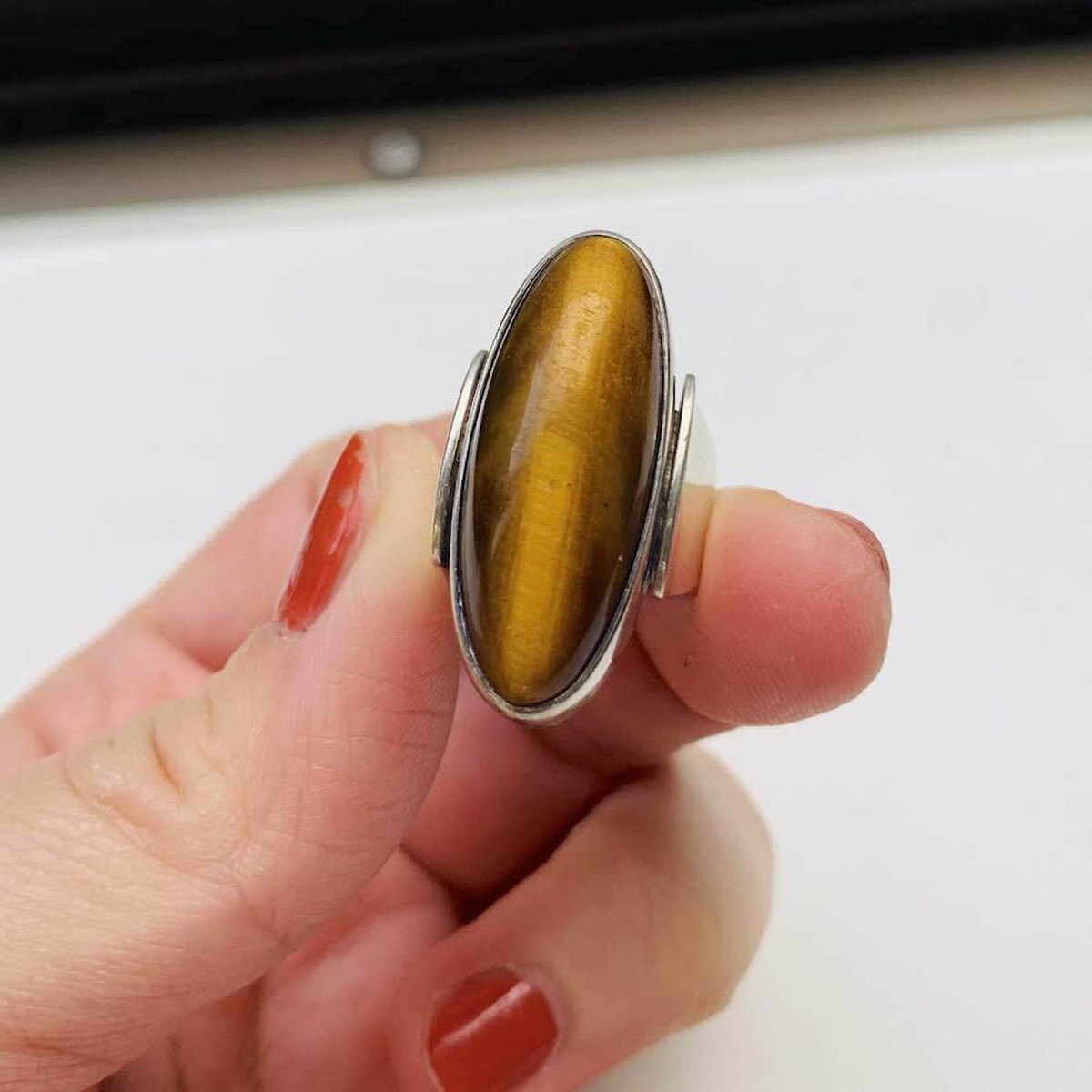 タイガーアイ Tiger Eye Ring DY925 リング 指輪 24号の+stbp.com.br