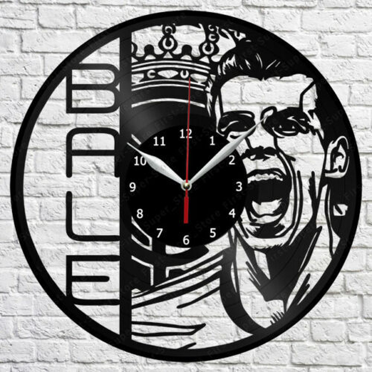 送料無料 30cm レコード盤 壁掛け時計 ガレス ベイル Bale サッカー選手 レアル マドリード おしゃれ エコ ディスプレイ アート 輸入雑貨 Hachinohe Base 1518