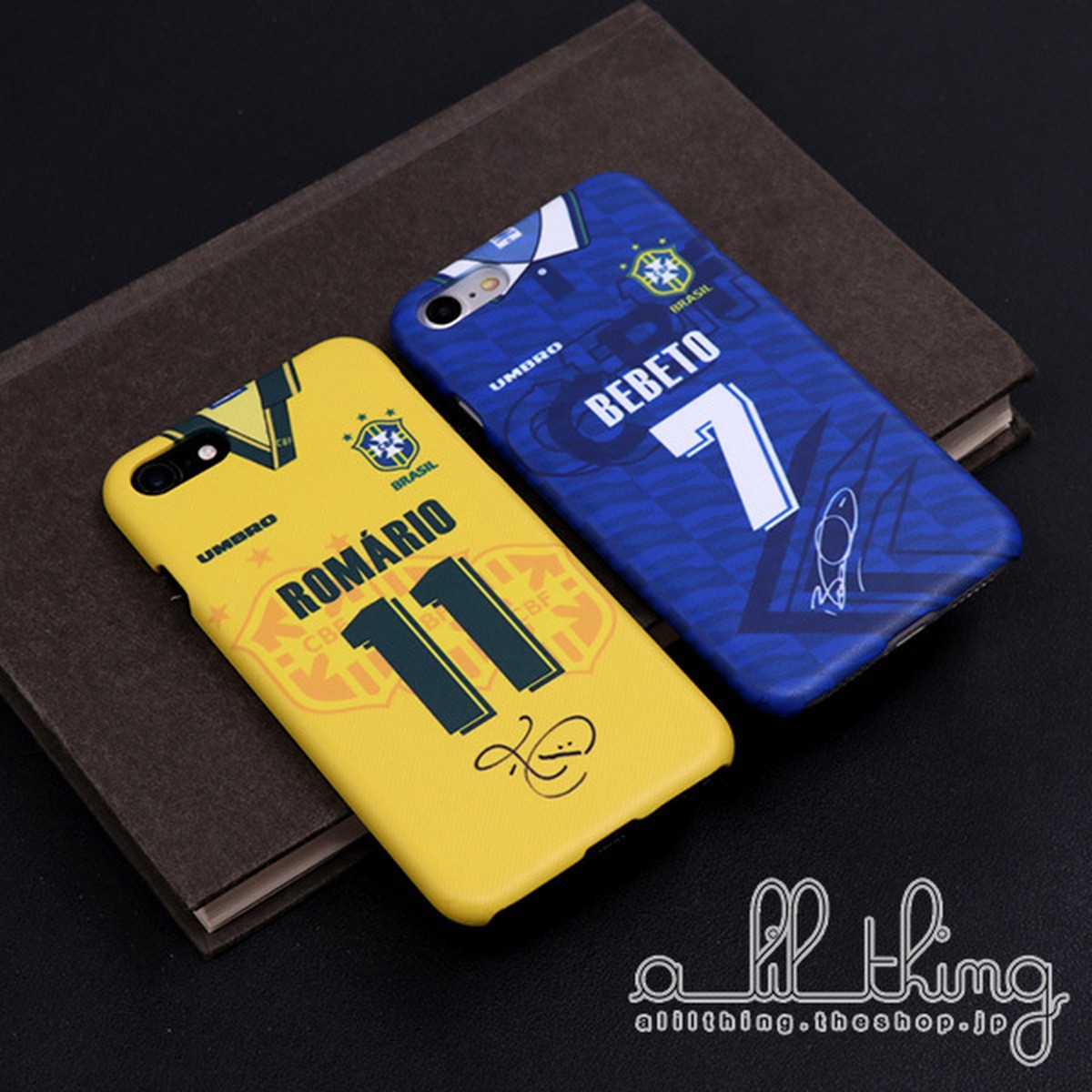 Wc1994 ブラジル アメリカw杯 ワールドカップ 復刻ユニフォーム ロマーリオ べベット サイン入り Iphonex Iphone8 ケース Alilthing