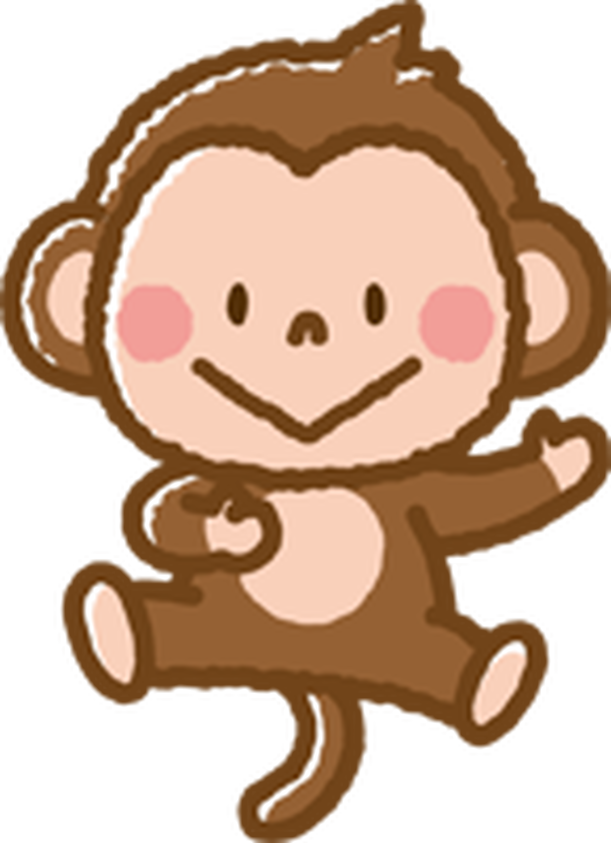 【無料】猿(E014)png | イラストショップくま｜商用利用OKのかわいいイラストのフリー素材がたくさん！