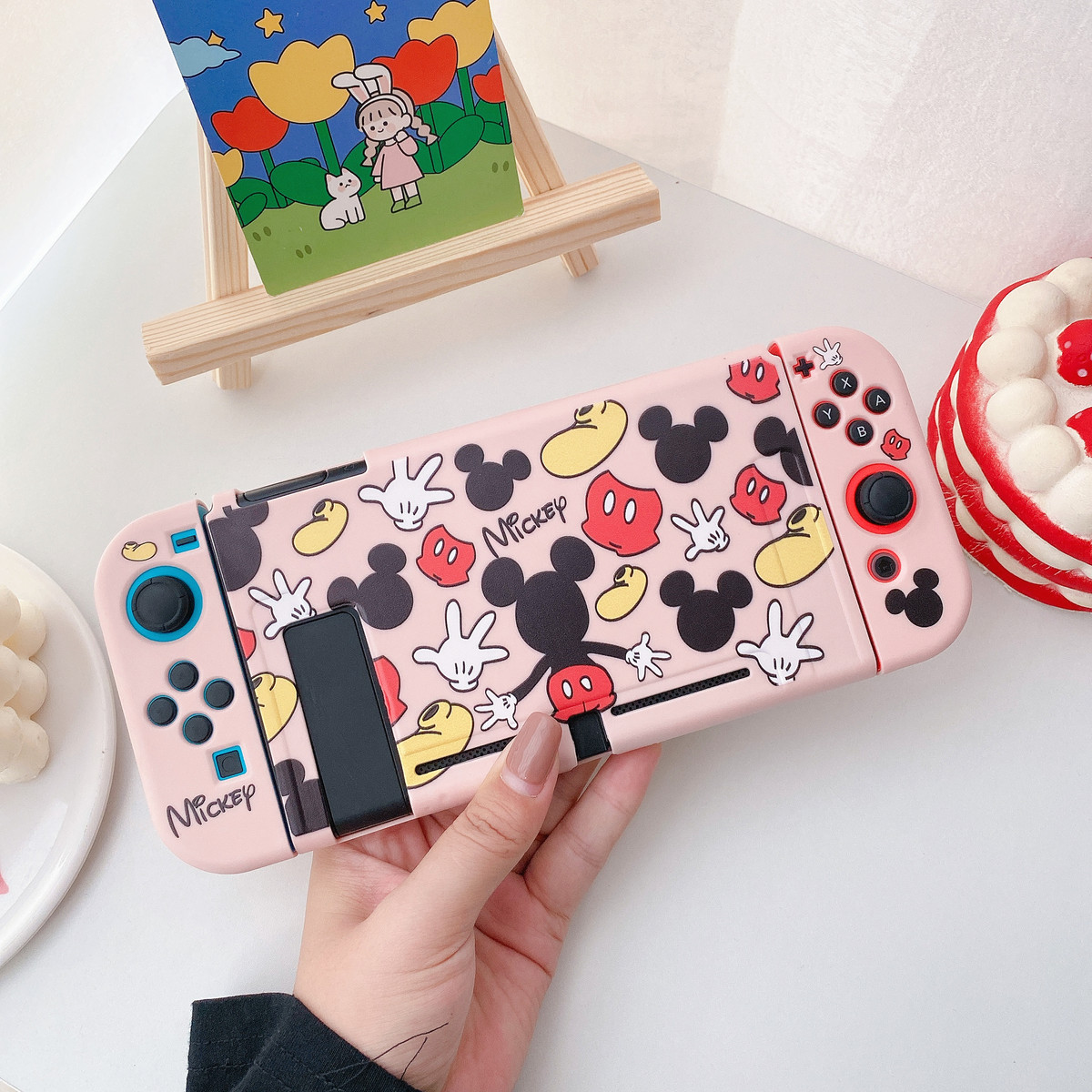 任天堂 Switch カバー 分体式 ニンテンドースイッチ ケース Tpu製 Joy Con保護 カバー ジョイコンカバー 全面保護ケース かわいい Nintendo Switch ディズニー ミッキー かわいいairpodsケース Switchカバー Iphoneケース Airtagホルダー New I