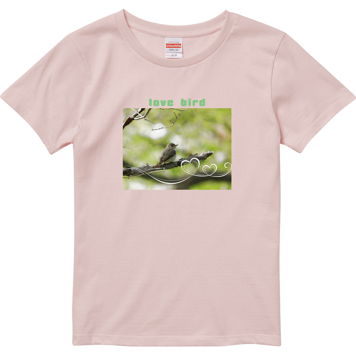 コサメビタキ レディースtシャツ 野鳥大好き Mitsuyori
