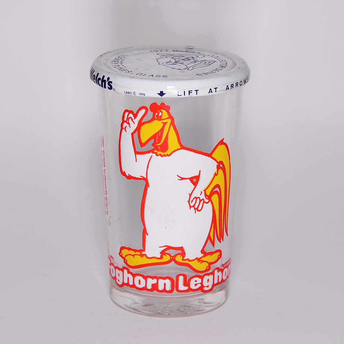 Welches Warner Bros 1976 8oz Glass Looney Tunes Foghorn Leghorn ウェルチ アドバタイジンググラス ルーニー テューンズ フォグホーン レグホーン Advenaavis