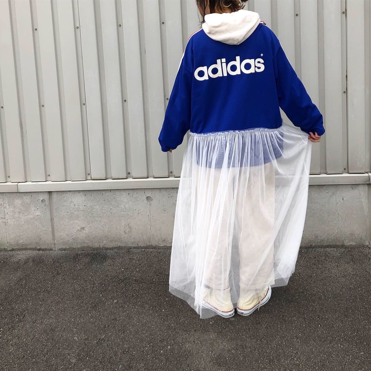 ふるさと納税 リメイクドッキングワンピース Adidas 古着 Aiko Cathy 半額品 Mahatmaacademy Com