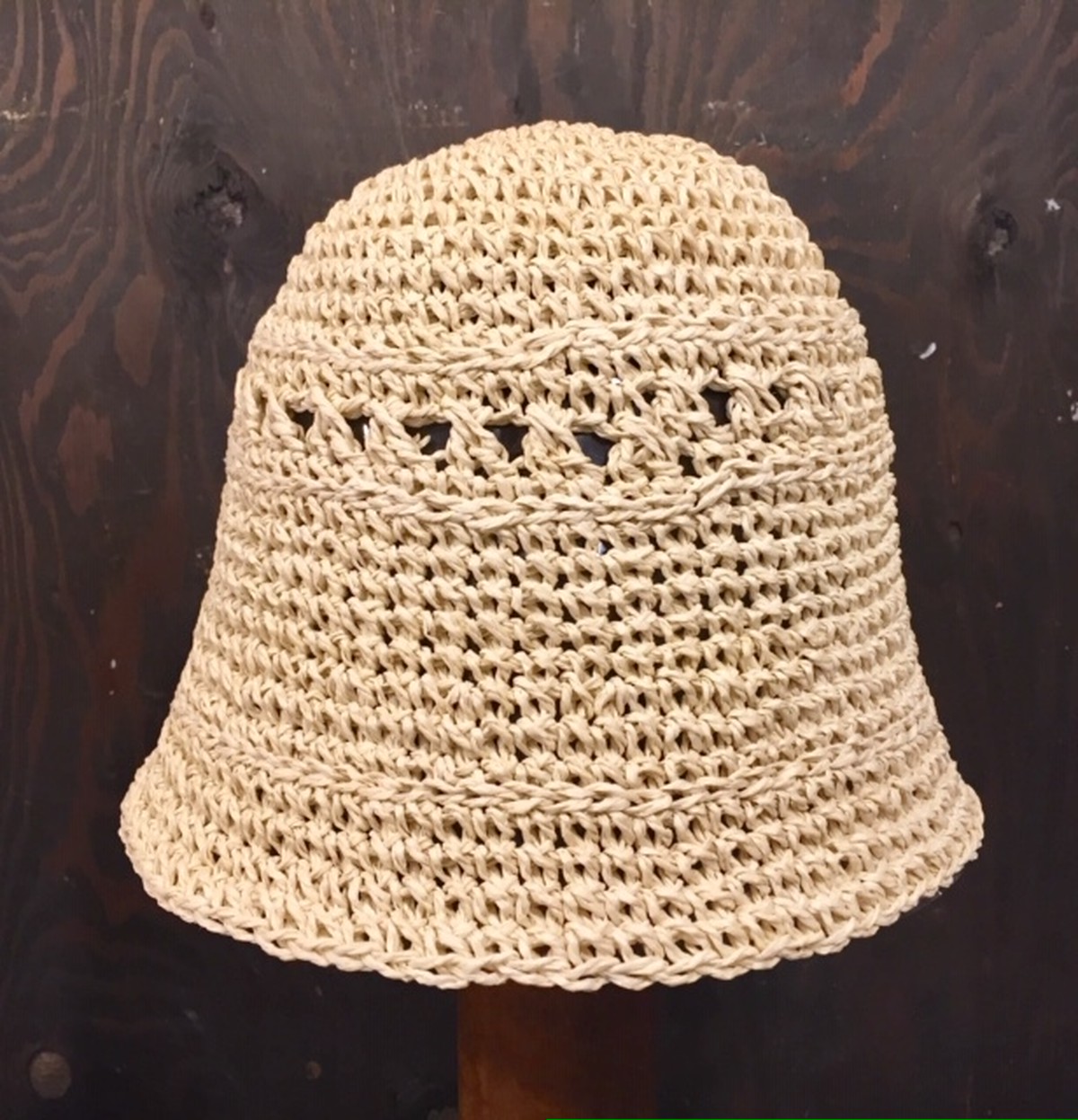 ローゲージペーパー透かし入りセーラーハット ライトベージュ Candy Wood