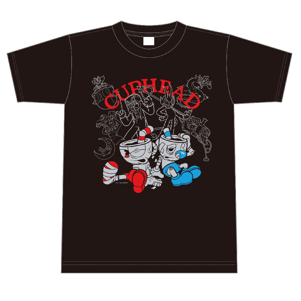 Cuphead カップヘッド Tシャツc 黒 サイズs Xl エンスカイ Controller Company Official Online Store