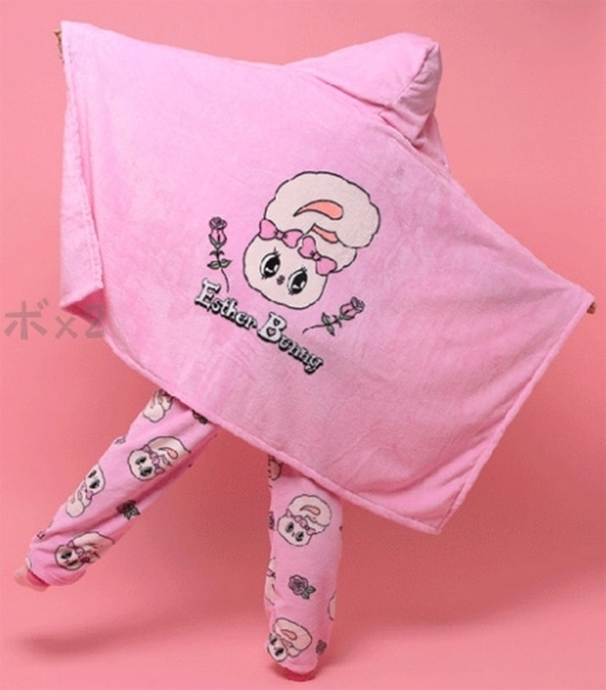 Estherlovesyou By Esther Kim Esther Bunny Hoodie Blanket Fleece Pajama Pants