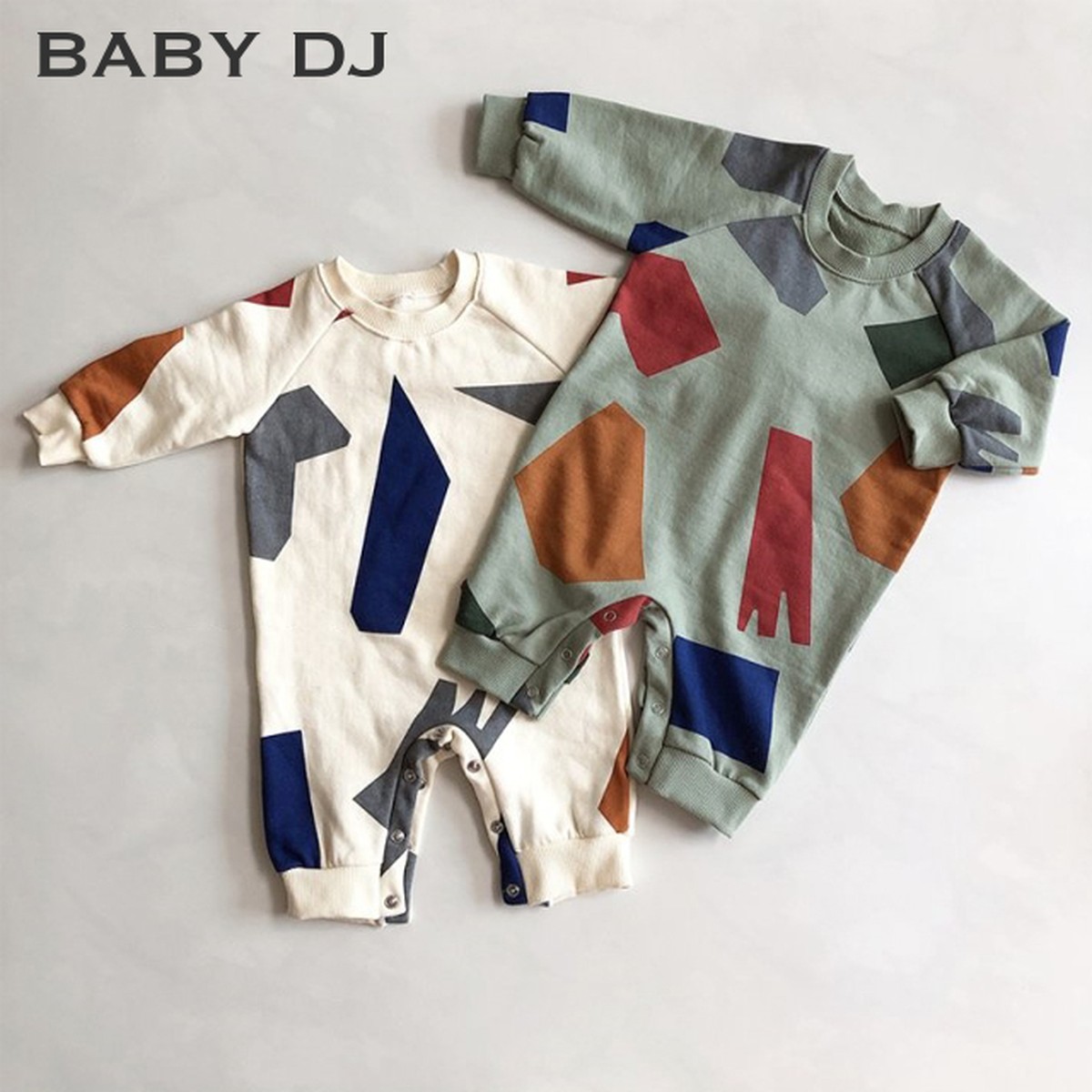 全2色マルチイラストロンパース Baby Dj 子供服 出産祝い プレゼント キッズファッション ベビー服