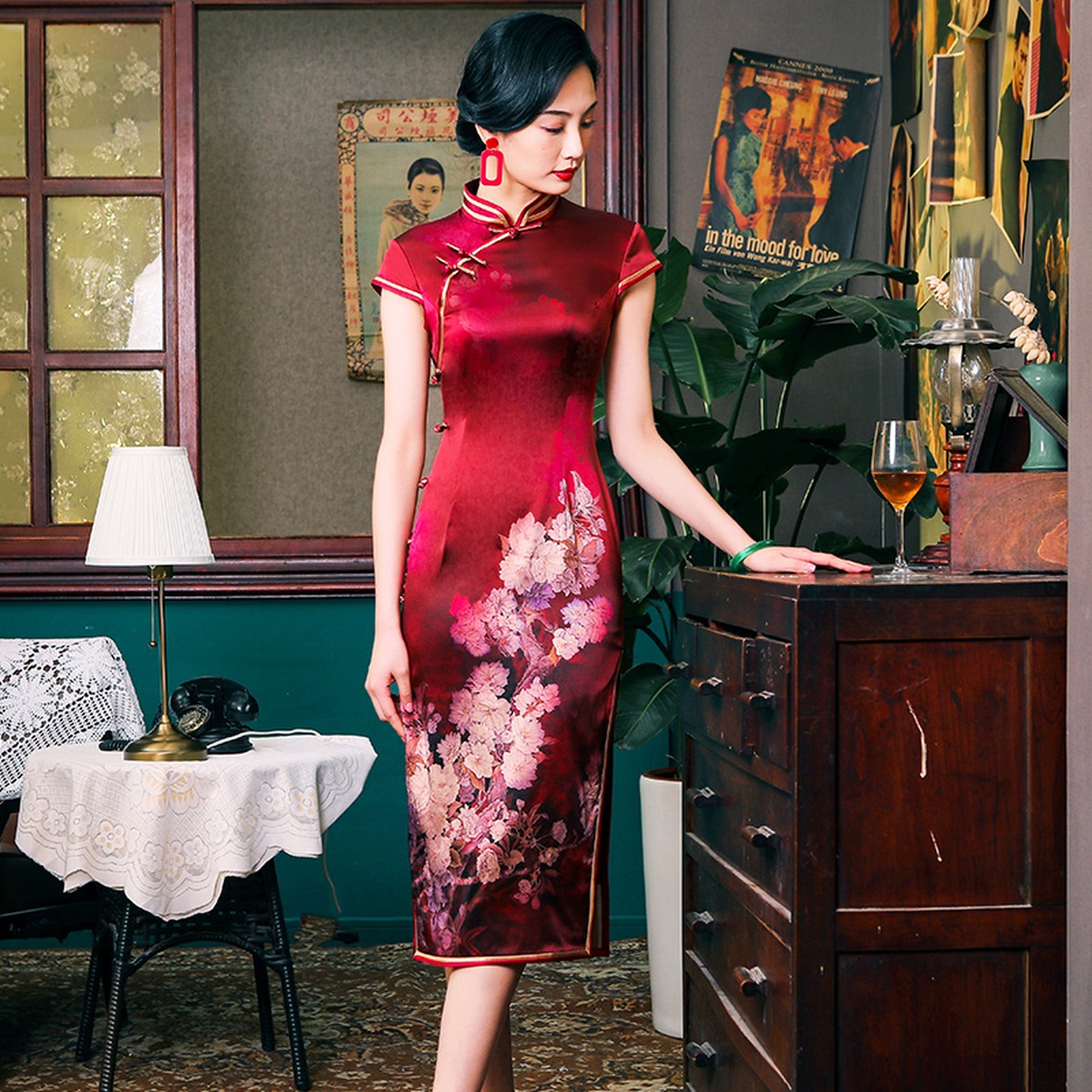 奇跡の再販 高級シルク チャイナミニドレス ワンピース 新品 最新モデルが入荷 Kotsadoroiladas Gr