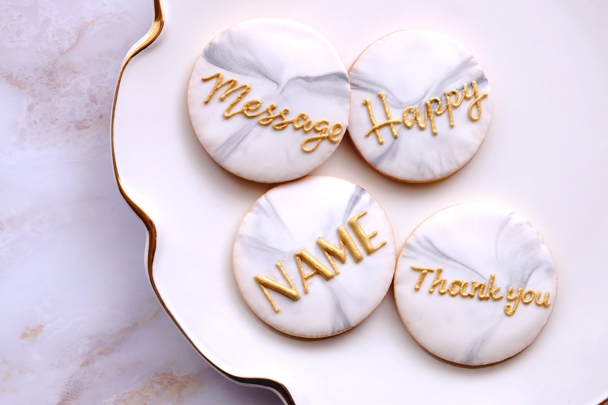 手作りキット ビデオレッスン 大理石マーブルアイシングクッキー アイシングクッキー Lil Joy Sweets