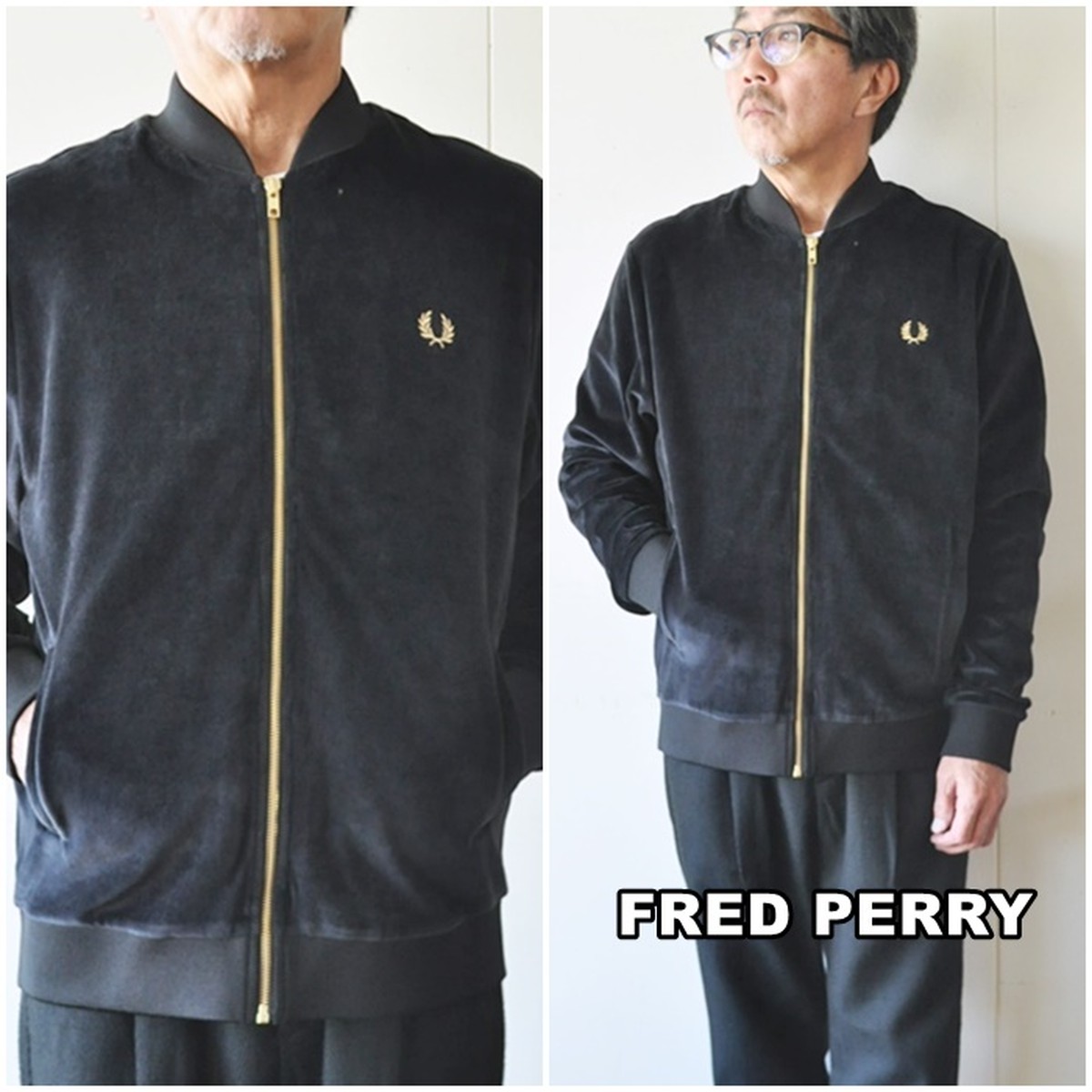 フレッドペリー FRED PERRY ジャケット ベロア ボンバー