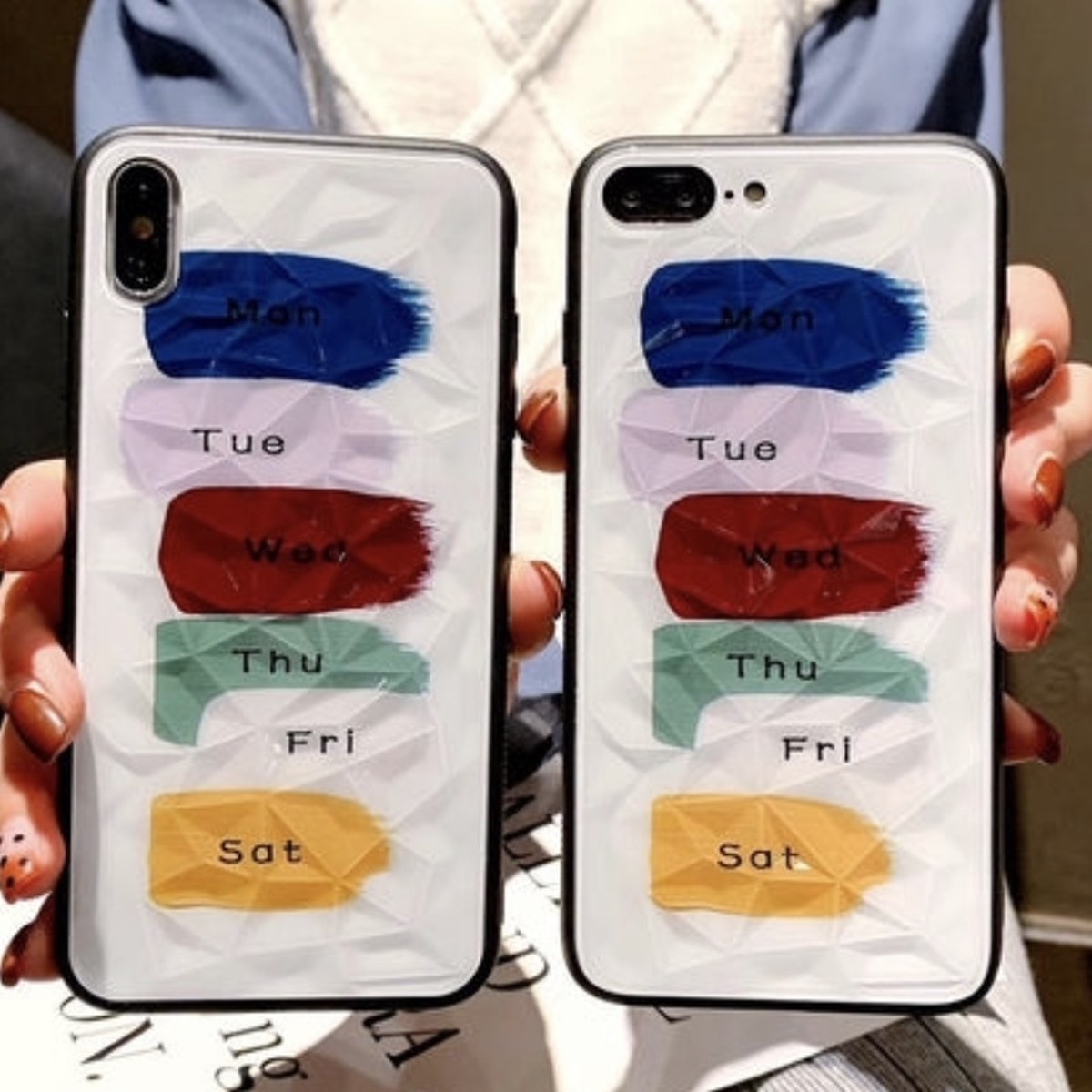 ペイント柄オシャレiphoneケース Week Missy S