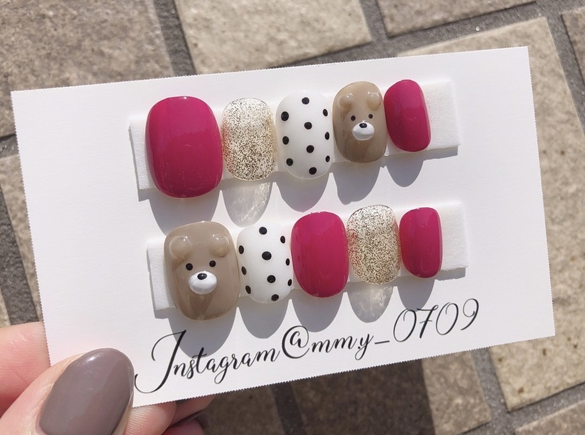 ネイルチップ くまさんネイル Mm Y Nailchip Accessory
