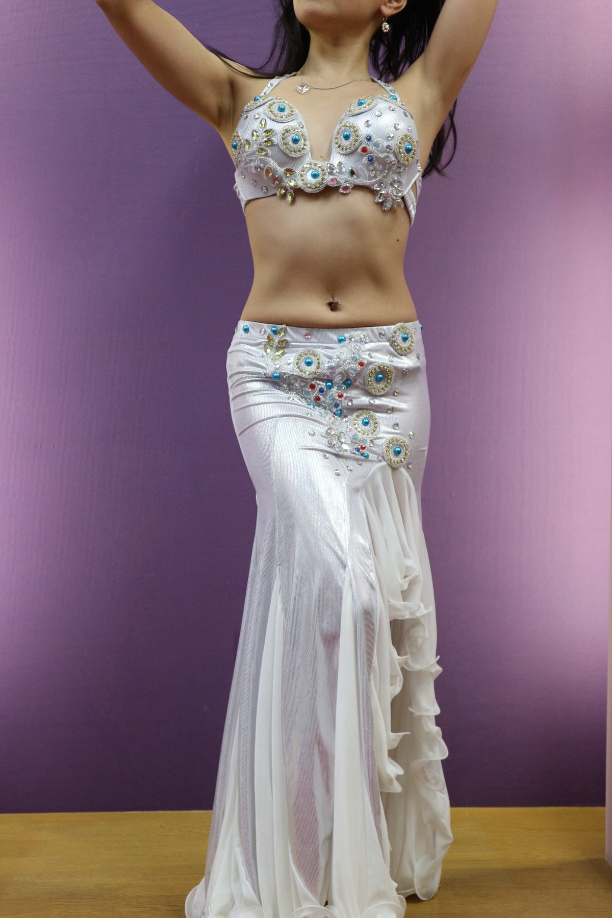 エジプト製 ベリーダンス衣装 ホワイト | shamirajapan