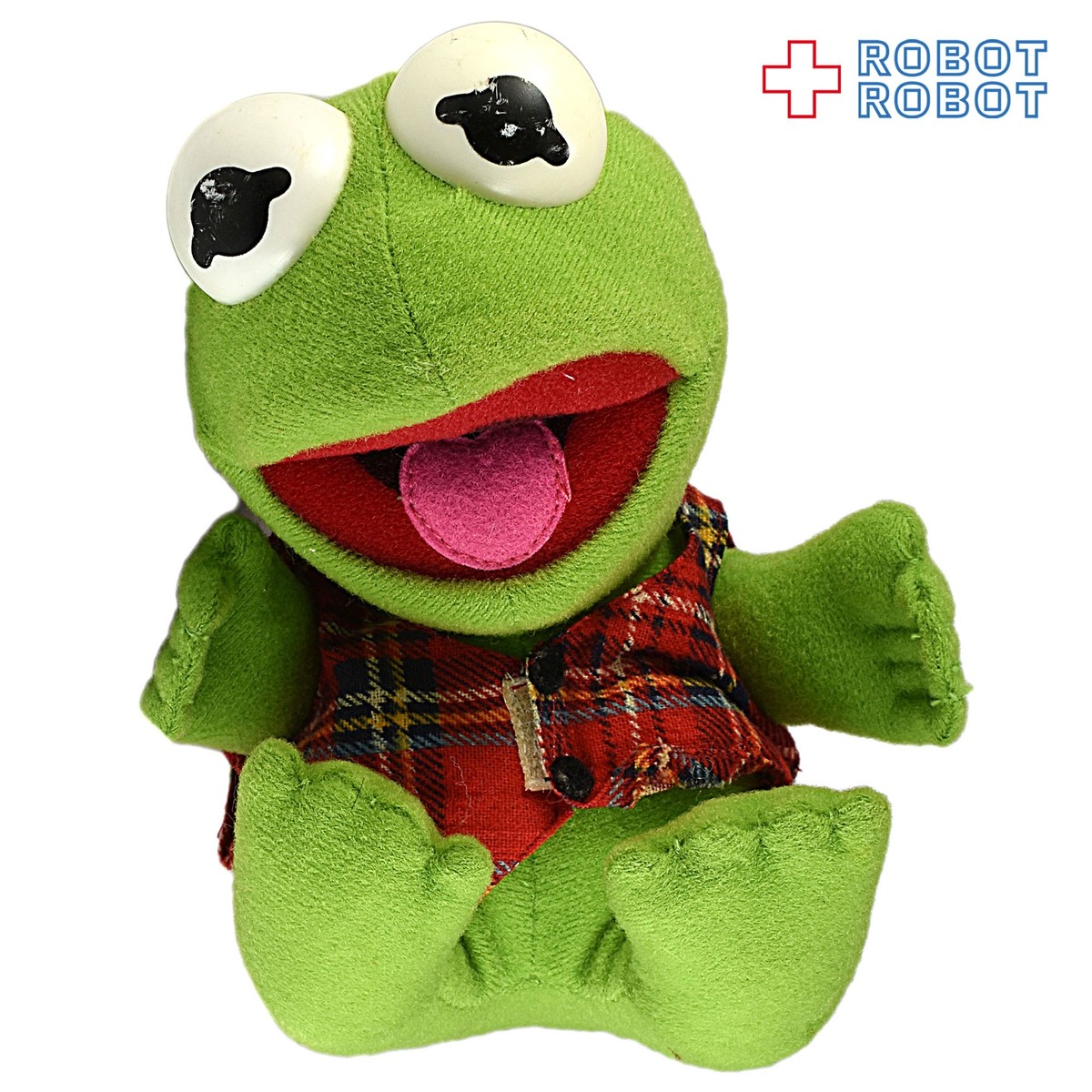 ベビー カーミット マペッツ ぬいぐるみ 赤チェックベスト Robotrobot